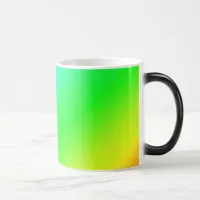 Colorful Rainbow Green Blue Purple Diagonal Blend Magic Mug