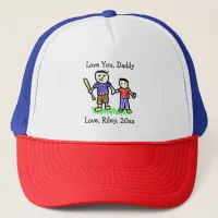 Upload Your Child's Artwork | Cute Father's Day  Trucker Hat