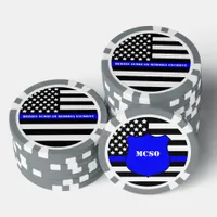 [Thin Blue Line] Challenge Coin Poker Chips