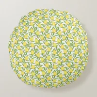 Lemons Round Pillow