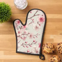 Cherry Blossom Oven Mitt