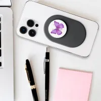 Cute Watercolor Purple Butterfly PopSocket