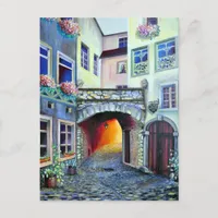 Luxembourg - Bohemian illustration Painting Postcard