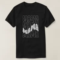 Black Retro Groovy Cute Mama Mothers Day Mom Tri-Blend Shirt