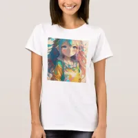 Beautiful Colorful Anime Girl T-Shirt