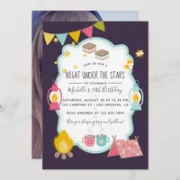 Girlie Glamping Birthday Party add photo Invite