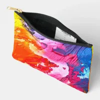 Colorful Modern Abstract Paint All-Over-Print Accessory Pouch