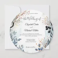 Ethereal Delicate Watercolor Serene Foliage   Invitation