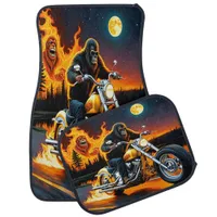 Flaming Bigfoot: Ride of Mystery Car Floor Mat