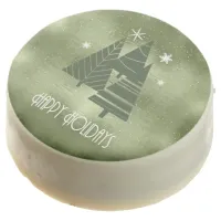 Christmas Trees and Snowflakes Green ID863 Chocolate Covered Oreo