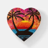 Paperweight - Sunset Tropical Island 