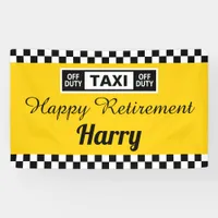 Taxi Driver Happy Retirement Party Banner