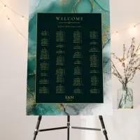 Moody Ink Emerald Gold Seating Chart ID988 Foam Board