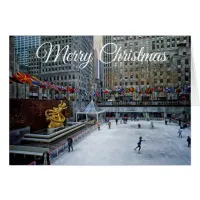 Merry Christmas NYC Rockefeller Skaters Card