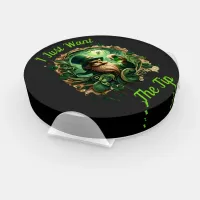 Whimsical Leprechaun Savoring A Pint Coaster Set