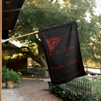 Dark Gothic Wedding Garden Flag