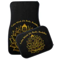 Buddha on Lotus Flower Car Floor Mat