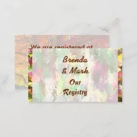Autumn Leaves Abstract Registry Card