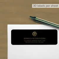 Return Address Labels Gold Logo