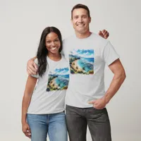 Unisex Tropical Island Surf Beach T-Shirt