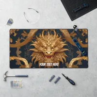 Golden Pyramid Pattern Desk Mat