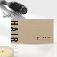 Modern Kraft Hair Stylist Business Card