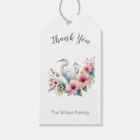 Personalized Coastal Egret Gift Tags