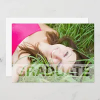 Modern Script Graduation Photo Announcement