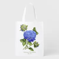 Blue Hydrangeas Reusable Grocery Bag