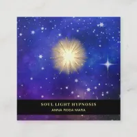 *~* Cosmic Healing Energy Sun Burst Universe Stars Square Business Card