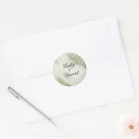 Green Annabelle Hydrangea Wedding Envelope Seals