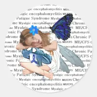 ME/CFS Chronic Fatigue Little Girl Angel Fairy Classic Round Sticker