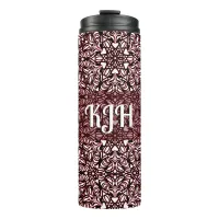 Red, Black and White Hearts  Thermal Tumbler