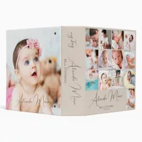 Baby's First Year Scrapbook Photo Collage Keepsake 3 Ring Binder