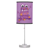 Cute Purple Cartoon Blob Monster Fun for Kids Table Lamp