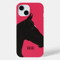 Black Horse iPhone 15 Case