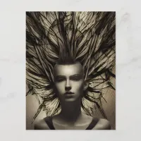 Dystopian Ethereal Surreal Abstract Woman Postcard