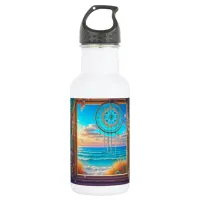 Window with Suncatcher Overlooking the Ocean Stainless Steel Water Bottle