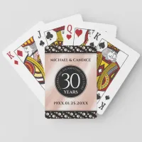 Elegant 30th Pearl Wedding Anniversary Celebration Playing Cards