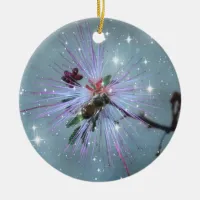 Sparkling Bee with Stars Ceramic Ornament