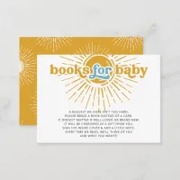 Here comes the son retro Baby Shower book request Enclosure Card