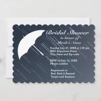 Umbrella and the Rain Bridal Shower Invitation
