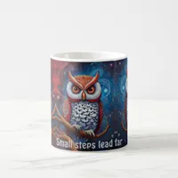 Cosmic Owl of Wisdom Inspirational coffee mugs