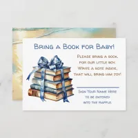 Bring a Book for Baby | Baby Shower  Enclosure Card