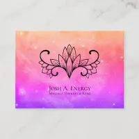 *~* Lotus Nebula Galaxy Universe Pink Lavender Business Card