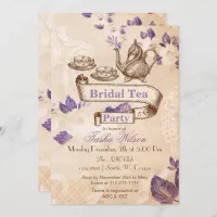 vintage floral tea party Bridal Shower Invites