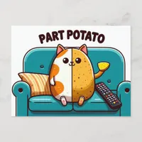 Funny Part Couch Part Potato Cat Postcard