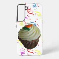 Carrot Cake Cupcake & Confetti Samsung Galaxy S22+ Case