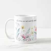 Watercolor Flowers Border, Rudyard Kipling Quote  Coffee Mug