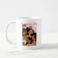 Floral Pink International Women's Day Coffee Mug